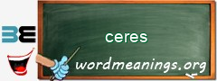 WordMeaning blackboard for ceres